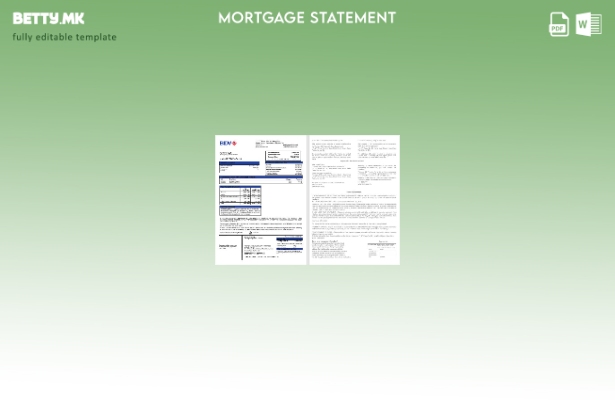 модерен стил Виетнам BIDV банкарски хипотека извод во формати Word и PDF шаблон